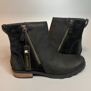 Sorel Emelie Zip Up Ankle Boot Chelsea Black 11